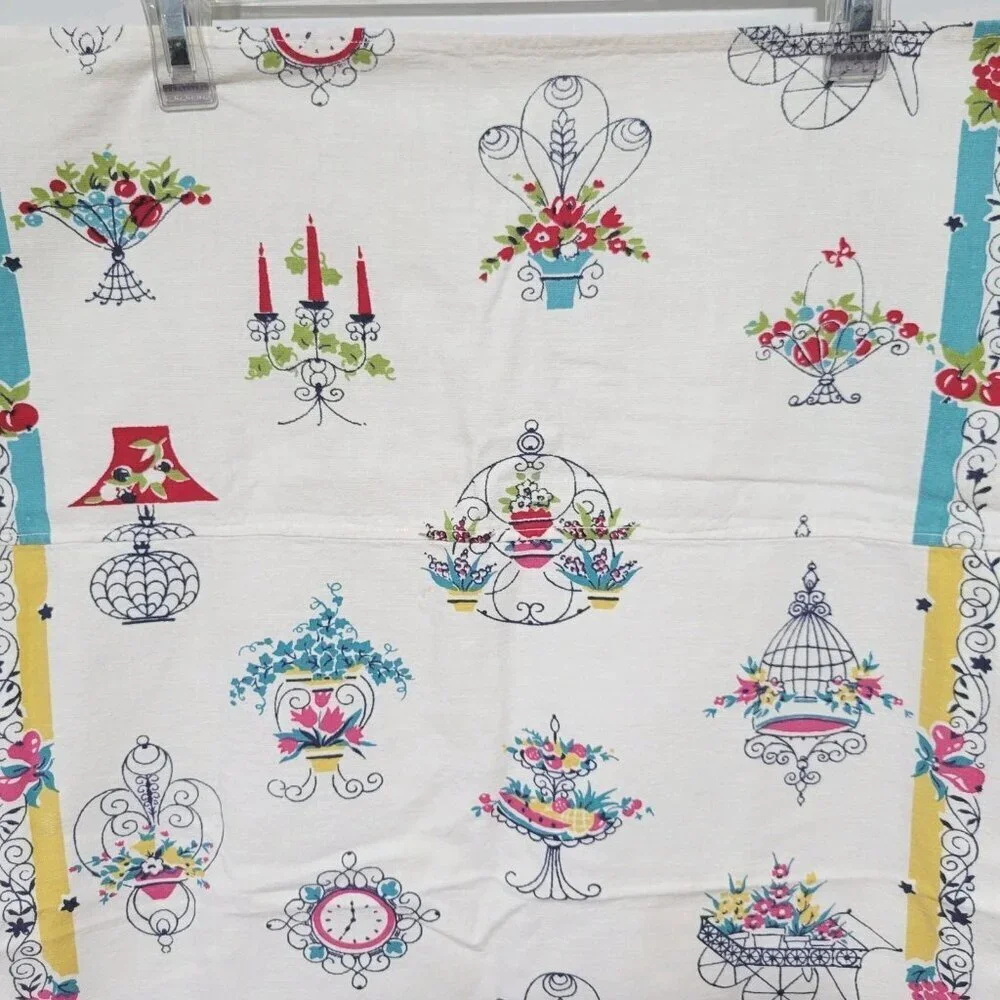 Handmade Flour Sack Dish Towel Vintage Kitchen 31